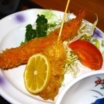 和食処 車や - 海老フライ アップ