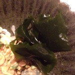 鮨 さかい - 2015　12月　カワハギキモのねっとりを、若芽でかきとり余さず頂く