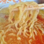 みつや - 味噌ラーメン麺拡大(太麺)