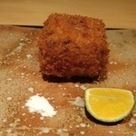 蟹クリームコロッケ 酢橘 塩
          