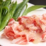 Teppan Shukou Fuku Maru - 豚肉と九条ネギの塩麹炒め