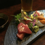 時廣 - 刺身の盛り合わせ^ ^
      全部美味しいですが、一押しは鯛！