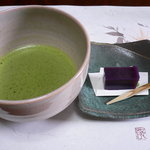 日本料理 たちばな - 食後に出される抹茶と和菓子