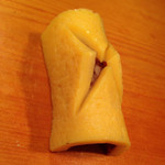 新ばし しみづ - 玉子で〆！昔の残虐超人の頃のラーメンマンみたいな様相。