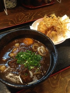 Kokuraudontatsuya - チーズカレーうどん＆トッピングのとり天＾＾