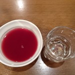 独活庵 - 生き血(リンゴジュース風)と心臓