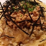 イタリアンカジュアルダイニング何駄感駄 - ボンゴレ納豆スパゲッティ