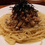 イタリアンカジュアルダイニング何駄感駄 - ボンゴレ納豆スパゲッティ