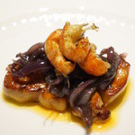 フォリオリーナ・デッラ・ポルタ・フォルトゥーナ - フォアグラのソテーと海老