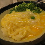 うどん 丸香 - 【再訪8】釜玉の卵が固まり切ってないのが良いっ！