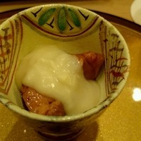 鮨 村上二郎 - 鮟肝　大和芋＆じゃがいも掛け