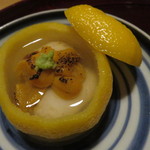 松川 - 河豚の白子と雲丹の柚子釜2