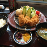 居酒屋風ファミリーレストランいっちょう - カキフライ御膳@890円+税