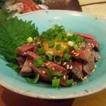 喰いもの屋やそはち - ローストビーフユッケ　h27.12.22撮影