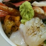 ウニにホタテ炙り！