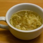 ステーキ宮 - 鶏肉と椎茸のスープ
