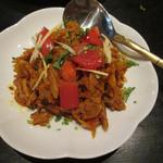 チャミヤラキッチン - ('15/10）レンコンのサブジをサフランライスで食べるといくらでもテベレ手しまう。