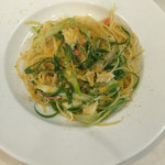 ズワイ蟹、九条葱、からすみのスパゲッティ