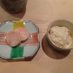 ぎおん 阪川 - 先付(鮟肝、白和え)