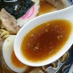 玉川大盛軒 - 醤油ラーメンスープ。