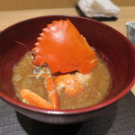 神保町 傳 - ドウマンガニの味噌汁