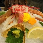 湯喜望 白扇 - カニ刺し