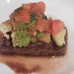 肉　那須黒毛和牛サーロイン　野菜乗せ