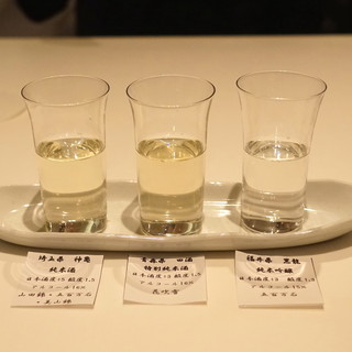 Tougou - 利き酒セット　（神亀、田酒、黒龍）