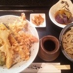 手打ちそば八轟 - (ランチ)天丼セット(冷やし蕎麦)