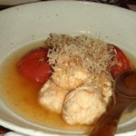 円らく 所沢荘 - 海老真丈と完熟トマトの冷たい煮物