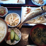 魚料理 芝文 - あじの開き定食　2010.7.22