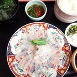 松もと - ふぐ刺身定食