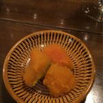 フジ ストア - お通しの南瓜の煮物