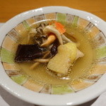 じどりや 穏座 - 鶏ときのこのスープ