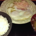 Shisaido Supa Marina Tembou Resutoran - ベーコンエッグ定食☆