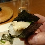 こふく - 牡蠣の手巻き寿司。リフト(^-^)/