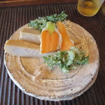 魚菜料理 縄屋 - エビ芋と人参の揚げ物