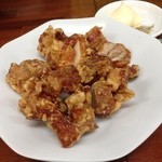 ラーメン神山 - H.27.12.24.夜 から揚げ 480円税込(歯の悪い私のために一口大にカットしてくださいました)