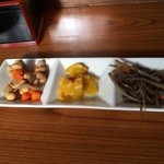 居酒屋みっちゃん - 201512 みっちゃん ★サシミ定食（700円）★小鉢3点