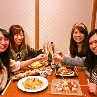 なごみ庭の女子会コース 1分飲み放題7品付2 980円 個室居酒屋 笑楽厨房 なごみ庭 豊岡店 なごみてい 旭川四条 居酒屋 食べログ