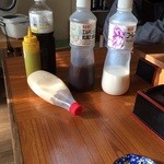 居酒屋みっちゃん - 201512 みっちゃん  ドレッシングの数々！