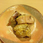 うを徳 - 函館産鰤の藁焼きニンニク醤油