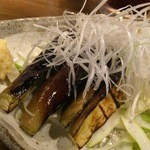 炉辺焼　喜怒哀楽 - 野菜焼き３種：茄子（生姜添え）