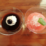 cafe restaurant マートル - コーヒーゼリーとグレープフルーツゼリー
