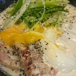 築港麺工房 - カルボナーラうどん