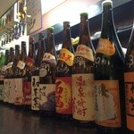 フリーダム ロード - H.27.12.25.夜 焼酎等のラインナップ(一部)