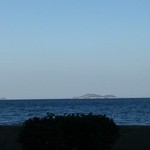 西端手打 上戸うどん - 伊吹島が綺麗に見えてました。