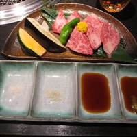 松永牧場 銀座本店 - カルビランチ１５００円の肉