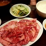 焼肉おくう - 上カルビランチ(肉大盛)