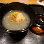 じき 宮ざわ - ホタテのヒロウスと蕪のすりながし